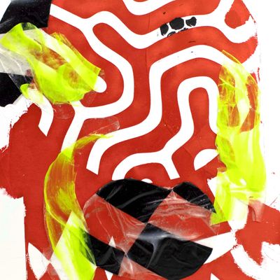 Under the Wave Series #3, mixed media collage NEGN22