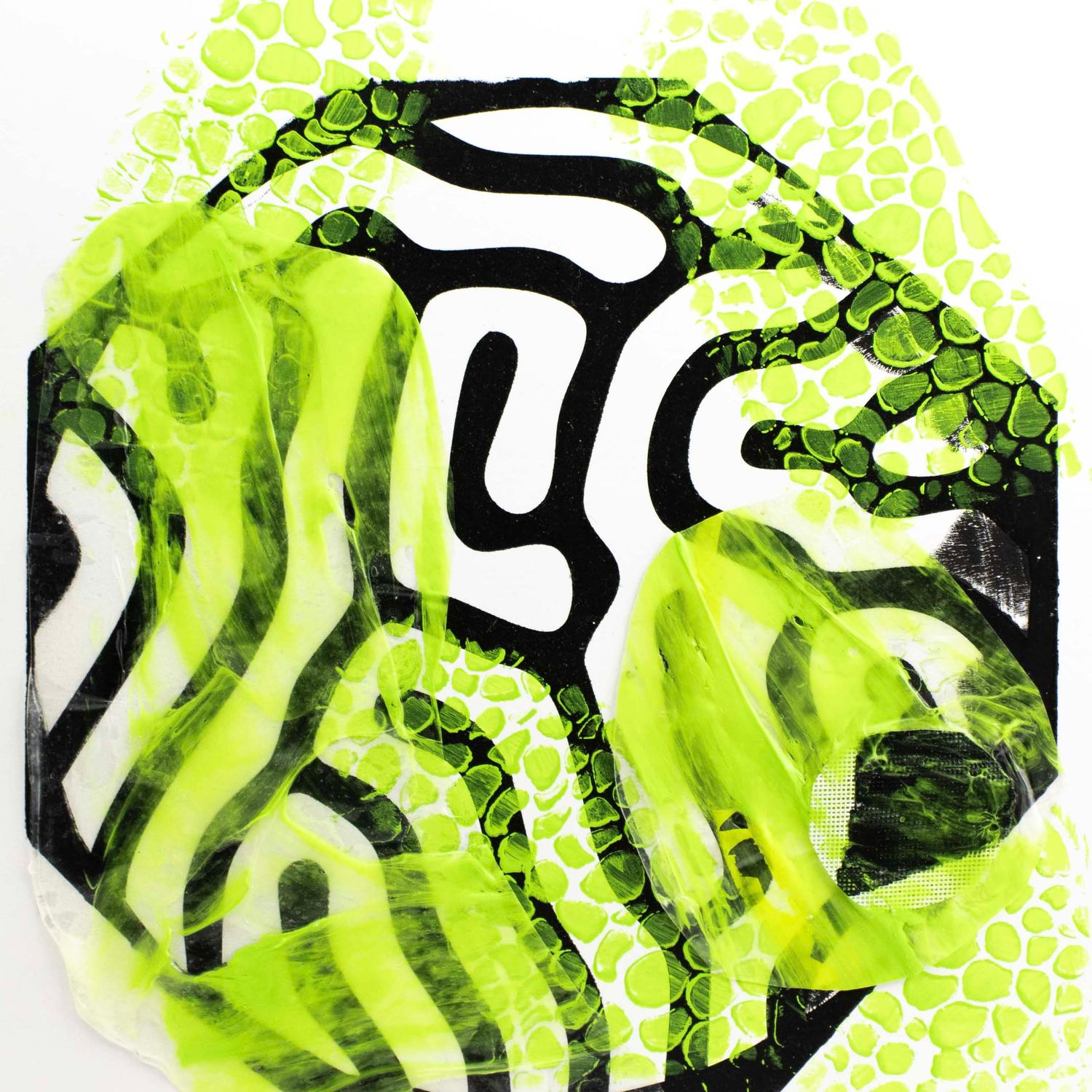 Under the Wave Series #4, mixed media collage NEGN23