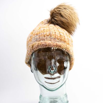 Tweed Hand-Dyed Hat, hand knit EWIV103