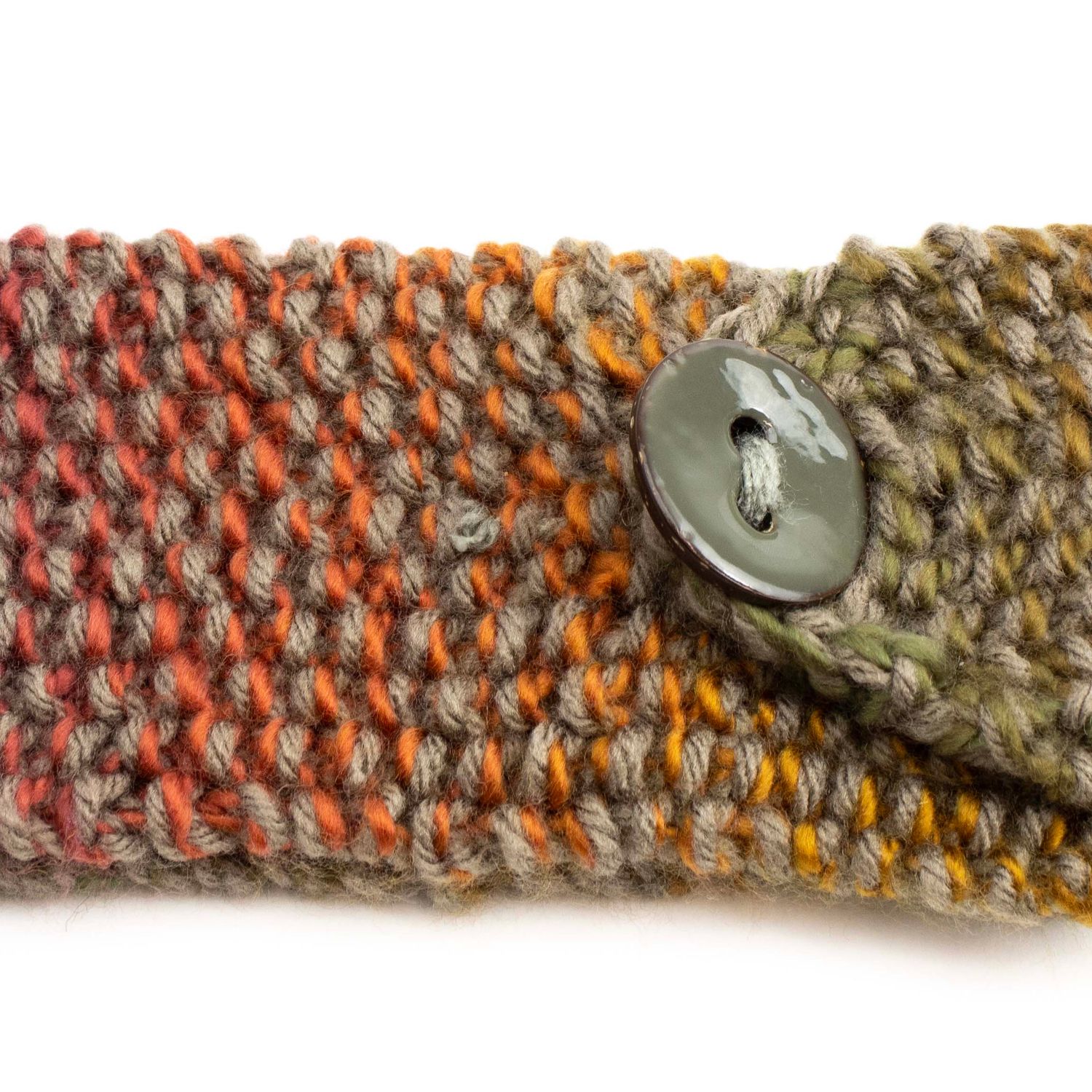 Autumn Gold, handknit headwrap HIRC255