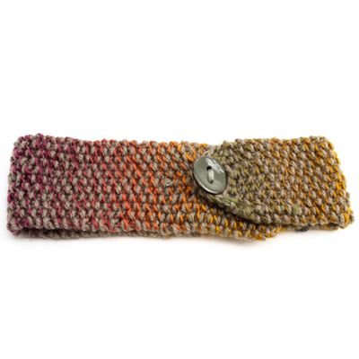 Autumn Gold, handknit headwrap HIRC255