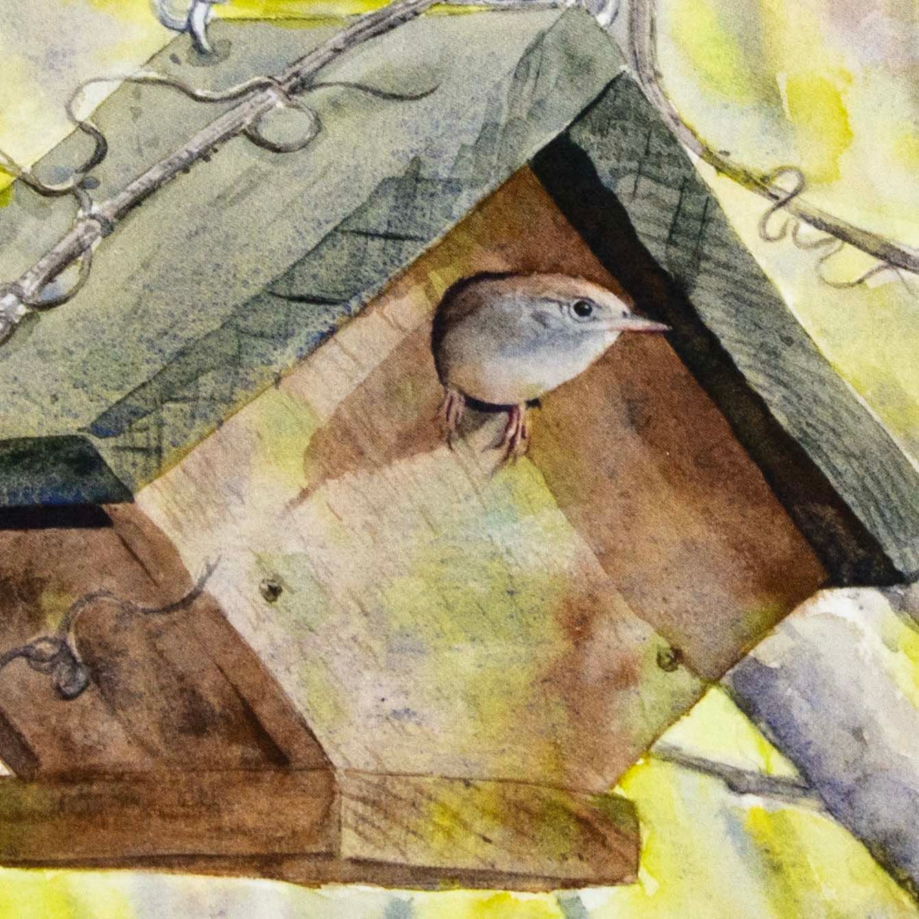 Wren Peeking Out of House (C67), card KRUP77