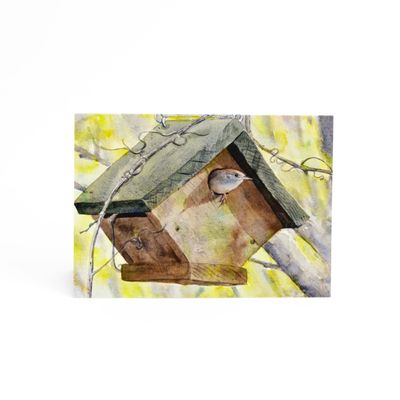 Wren Peeking Out of House (C67), card KRUP77