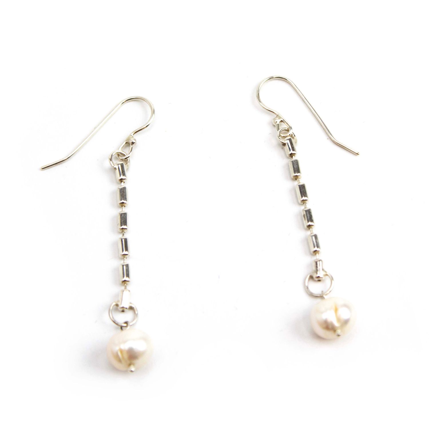 Bead Chain Pearl, drop earrings BRYH661