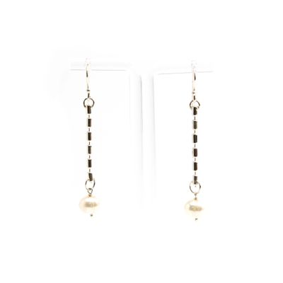 Bead Chain Pearl, drop earrings BRYH661