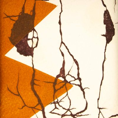 Lines in Negative Frame, etching &amp; monotype prints VANK575