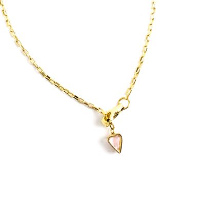 Heart in My Hand in Gold &amp; Pink, necklace MORC019