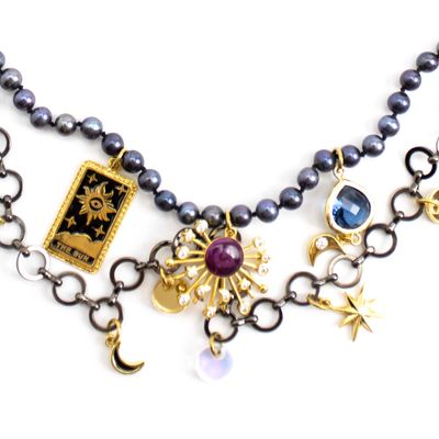 Midnight Pearl, necklace MORC022