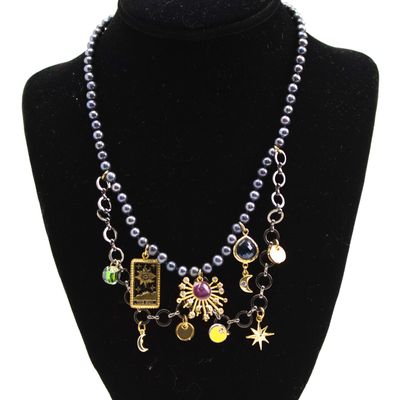 Midnight Pearl, necklace MORC022