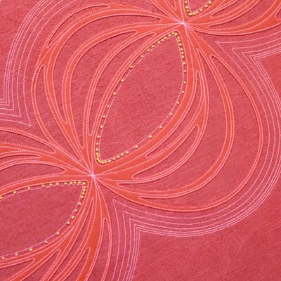 Allium Hoop, textile wall art SHER149