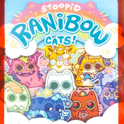 Rainbow Cats! Sticker Pack, 3 stickers EPPC45