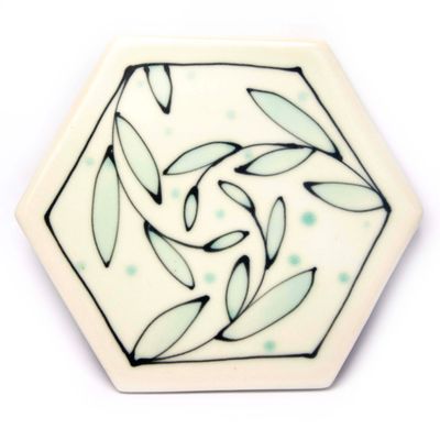 Blue Green Light, trivet with cork HECL409