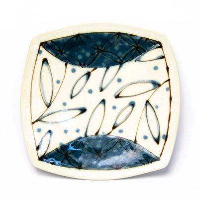 Blue, square plate HECL416