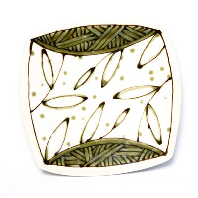 Avocado, square plate HECL418