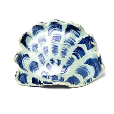 Blue and Dark Blue Medium Platter, ceramic ROHG022