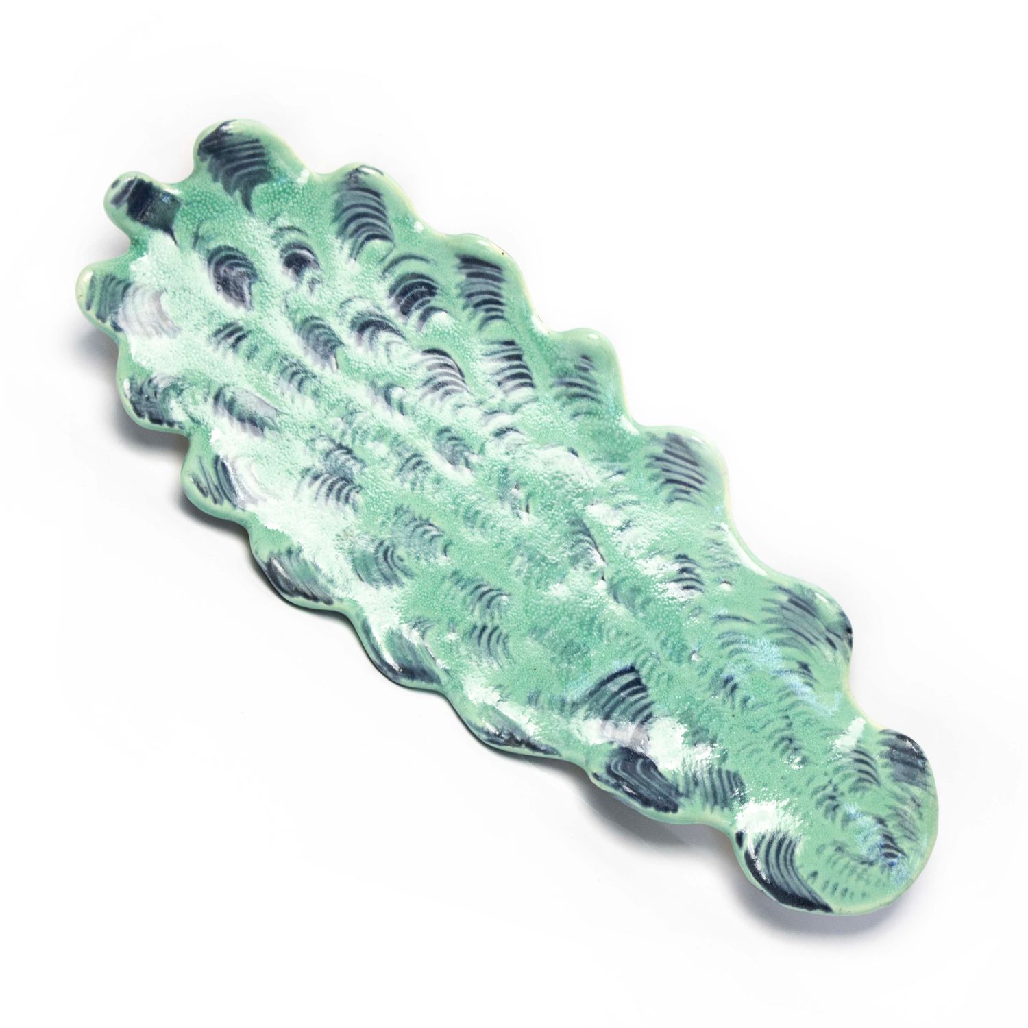 Dark Aqua Slender Platter, ceramic ROHG023