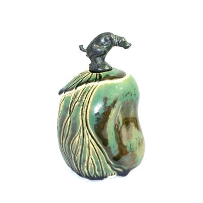 Incense Burner with Dog, ceramic MAHP115