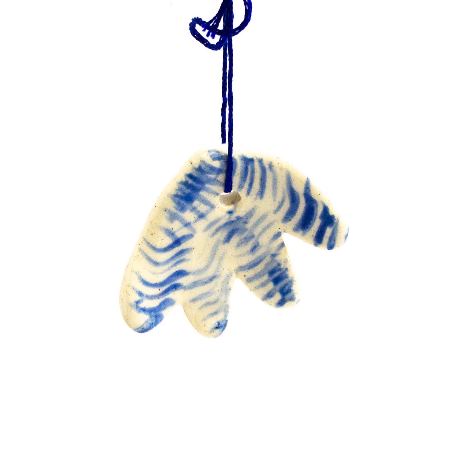 Ornament: Blue Shell, ceramic ROHG035