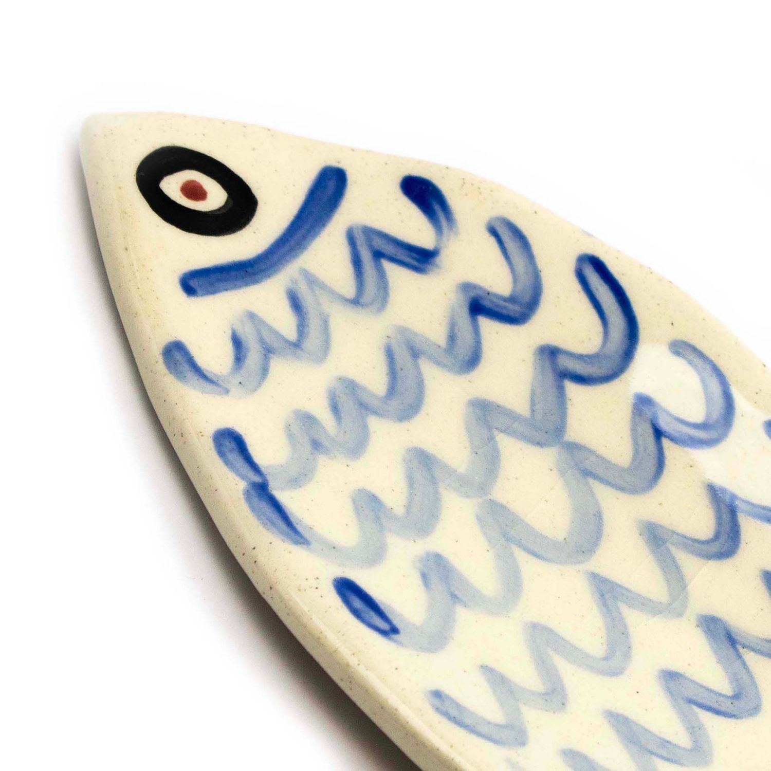 Fish Plate: Blue, ceramic ROHG038