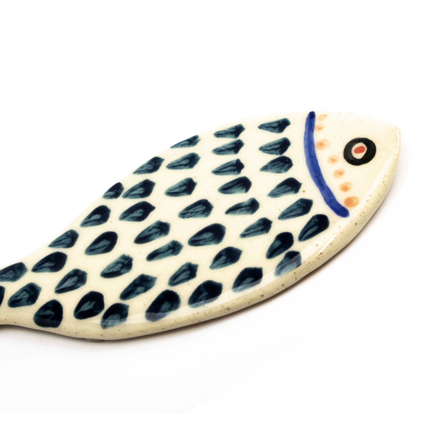 Fish Plate: Indigo 2, ceramic ROHG037