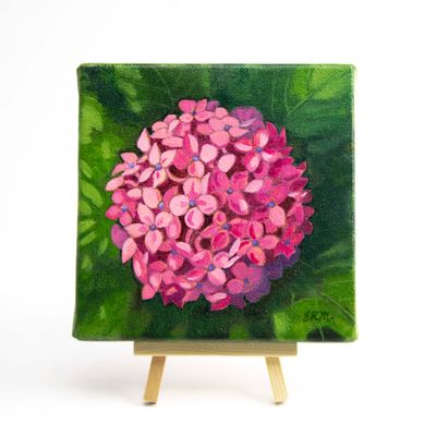 Pink Hydrangea, oil on canvas MILE156