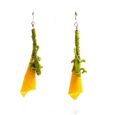 Chameleon, earrings KUDM249