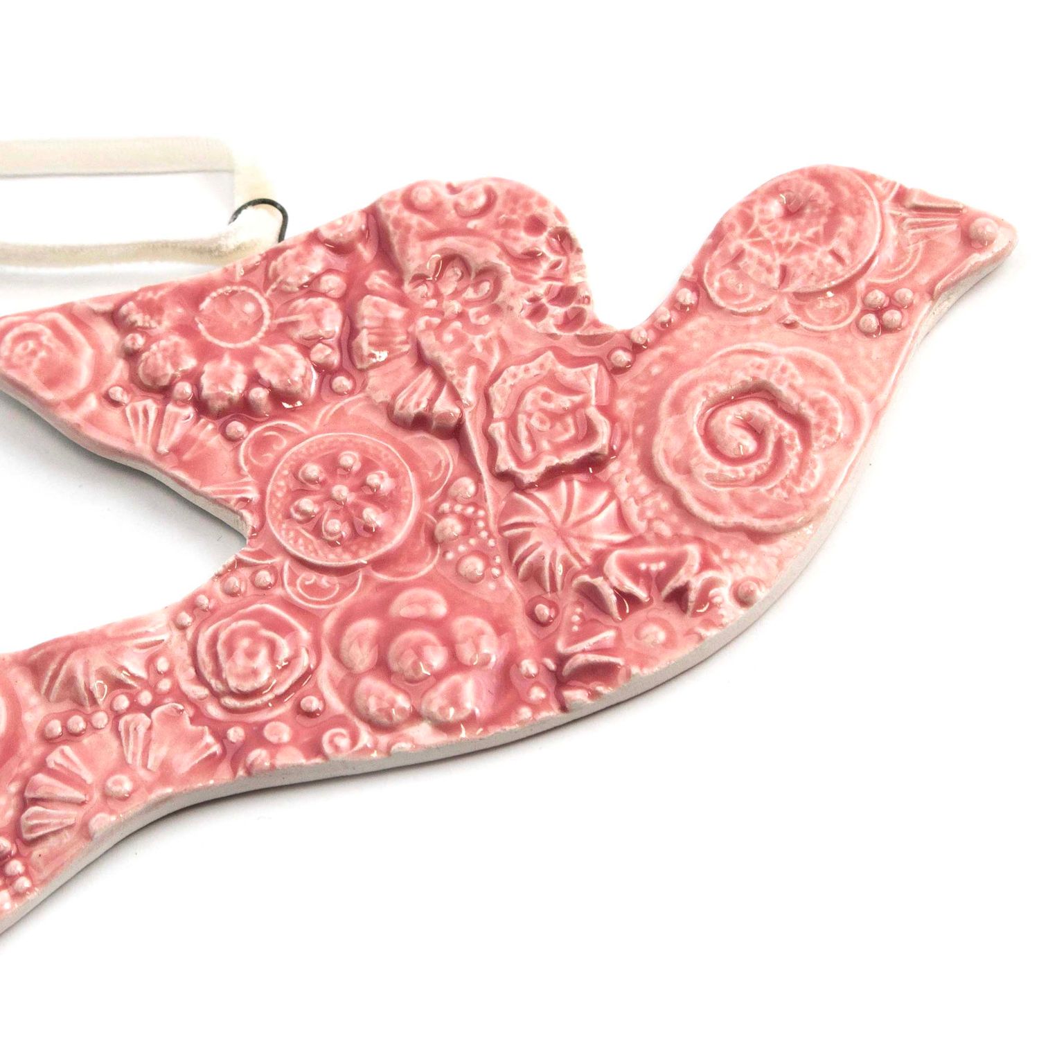 Dove Ornament: Pink, ceramic BURR199