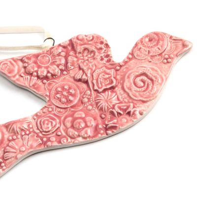 Dove Ornament: Pink, ceramic BURR199