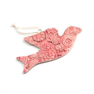 Dove Ornament: Pink, ceramic BURR199