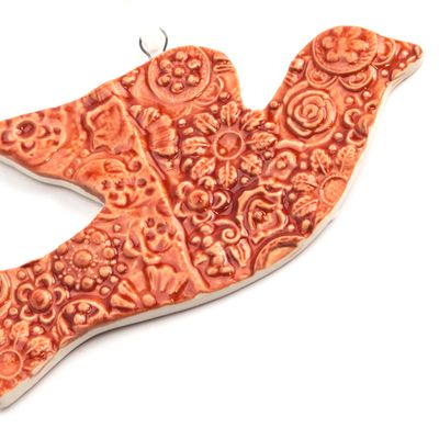 Dove Ornament: Terra Cotta, ceramic BURR200