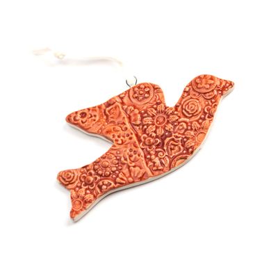 Dove Ornament: Terra Cotta, ceramic BURR200