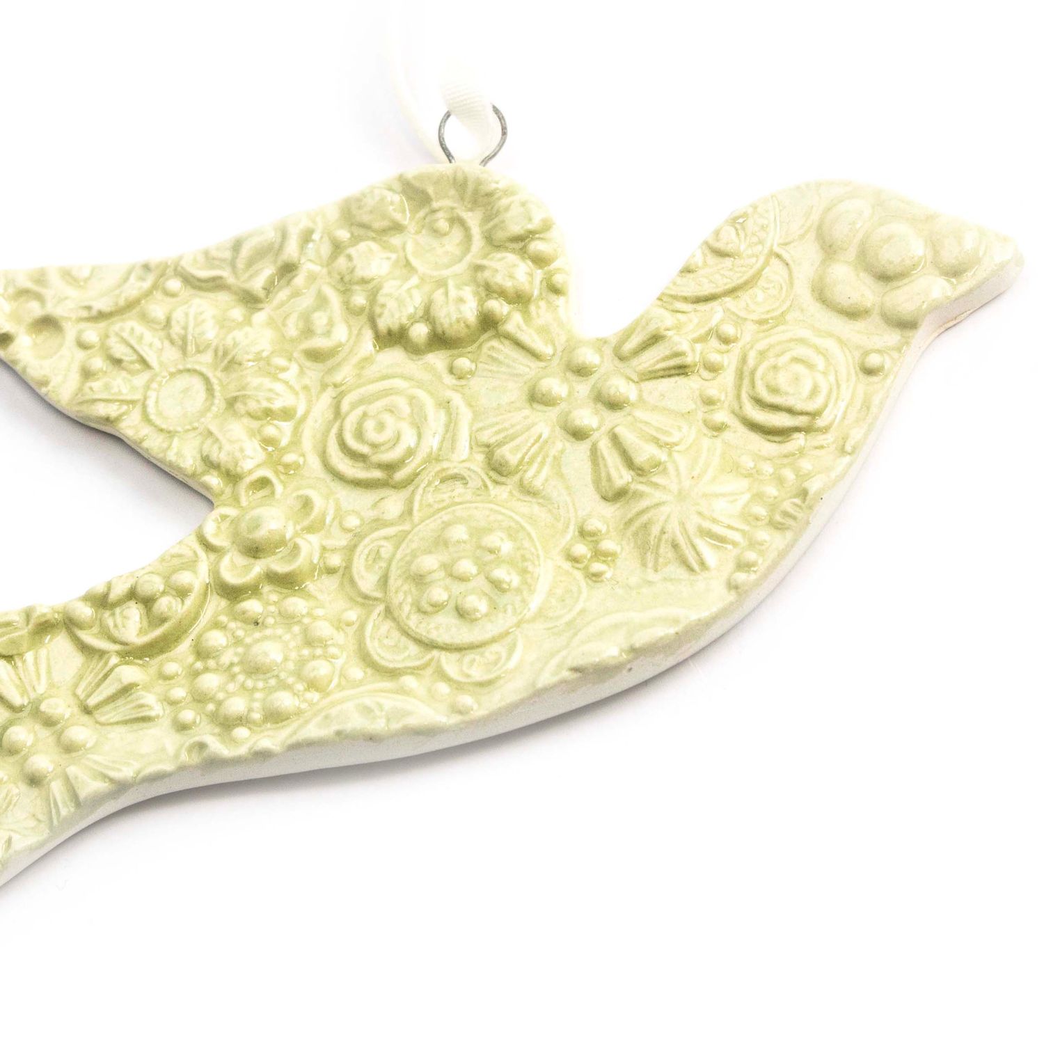 Dove Ornament: Light Celadon, ceramic BURR202