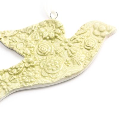 Dove Ornament: Light Celadon, ceramic BURR202