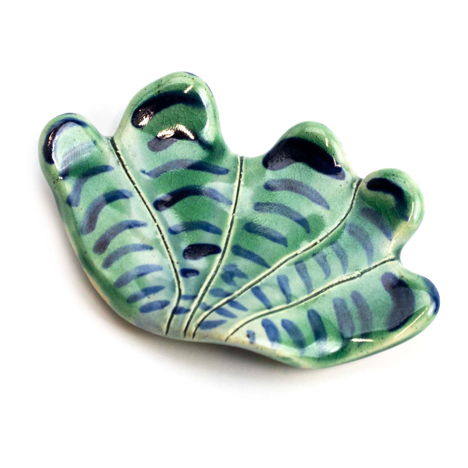 Teal Blue Organic Form, ceramic magnet ROHG026
