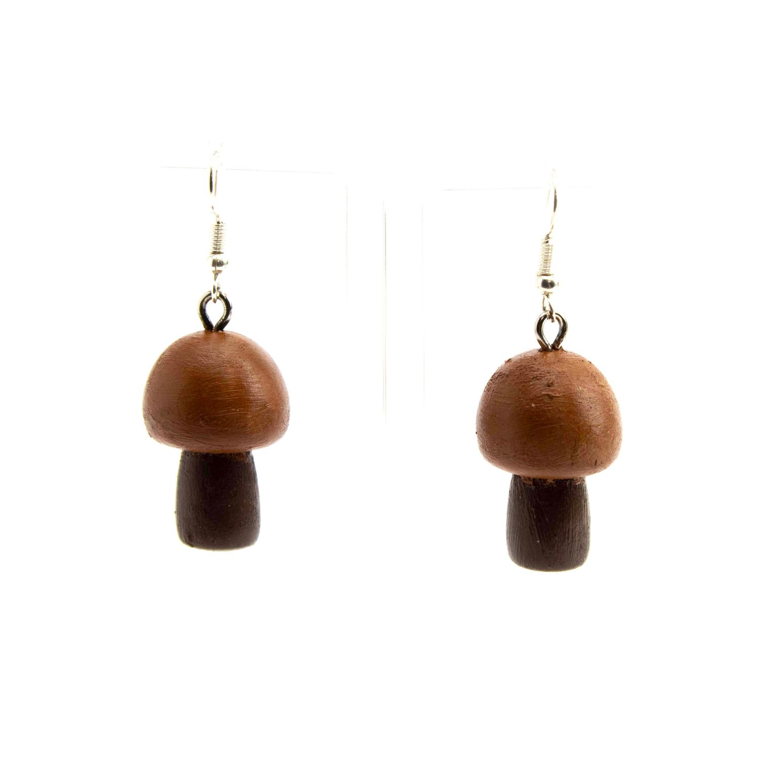 Mushroom: Brown, earrings SLAR10