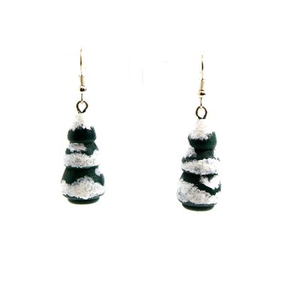 Winter Tree in Green, earrings SLAR08
