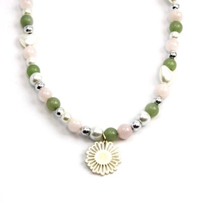 Jade with Pearl Hearts, necklace RILM110