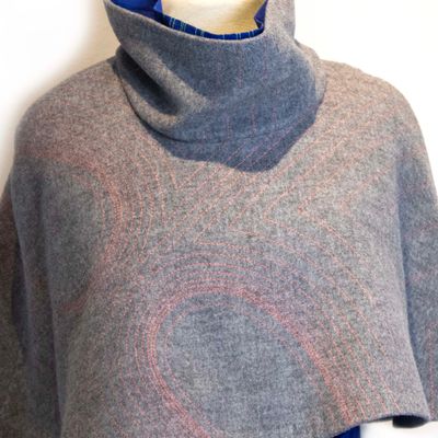 Opposing Drop Capelet in Grey, cape SHER155