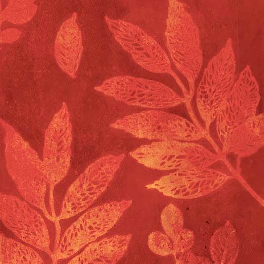 Firelight Garden, original gelli print SHAM014