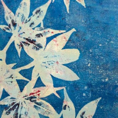 Maple, original gelli print SHAM012