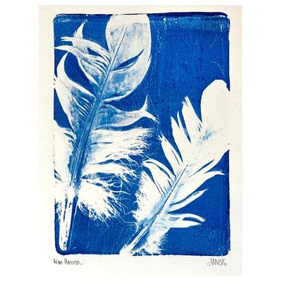 From Heaven, original gelli print SHAM015