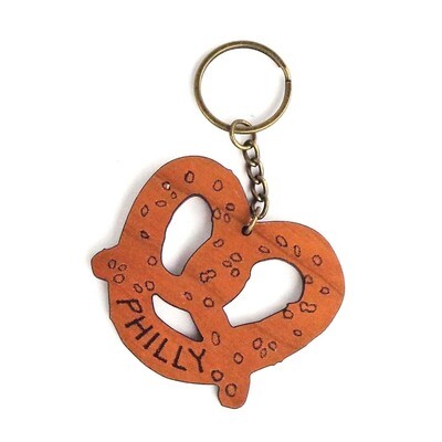 Philly pretzel key chain