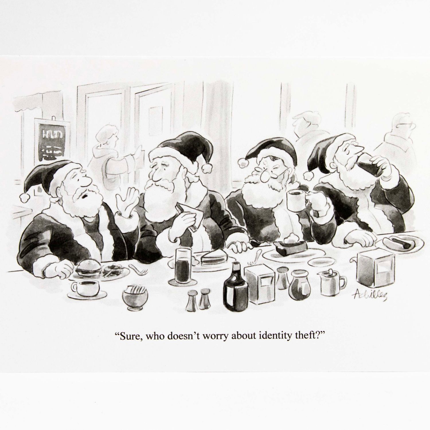 Santa Identity Theft, holiday card ACHP129