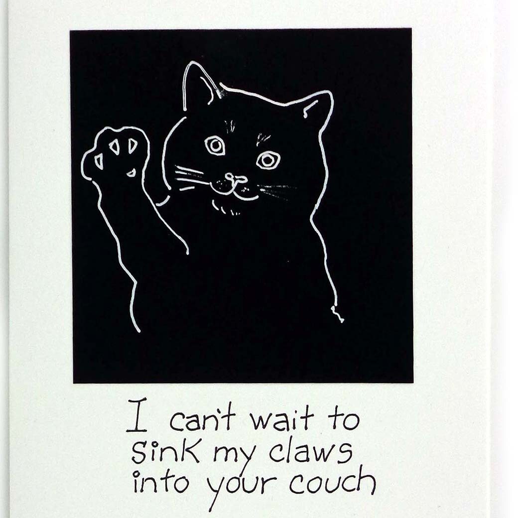 I Can't Wait To Sink My Claws Into Your Couch, birthday card CONG1072