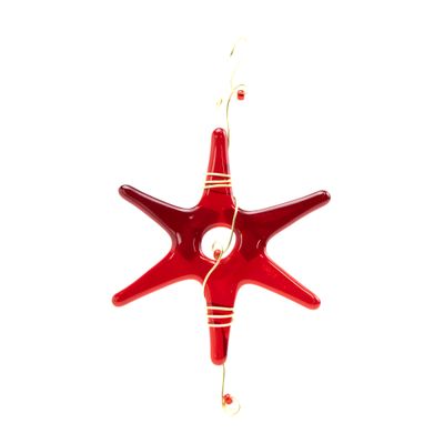 Red Glass Star, large HARC334