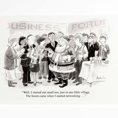 Santa Networking Boom, holiday card ACHP132