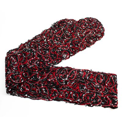 Black, Red and White Multi Fiber Web, scarf PRED114