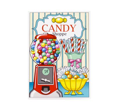 Candy Shoppe Bubble Gum, birthday card MILE113
