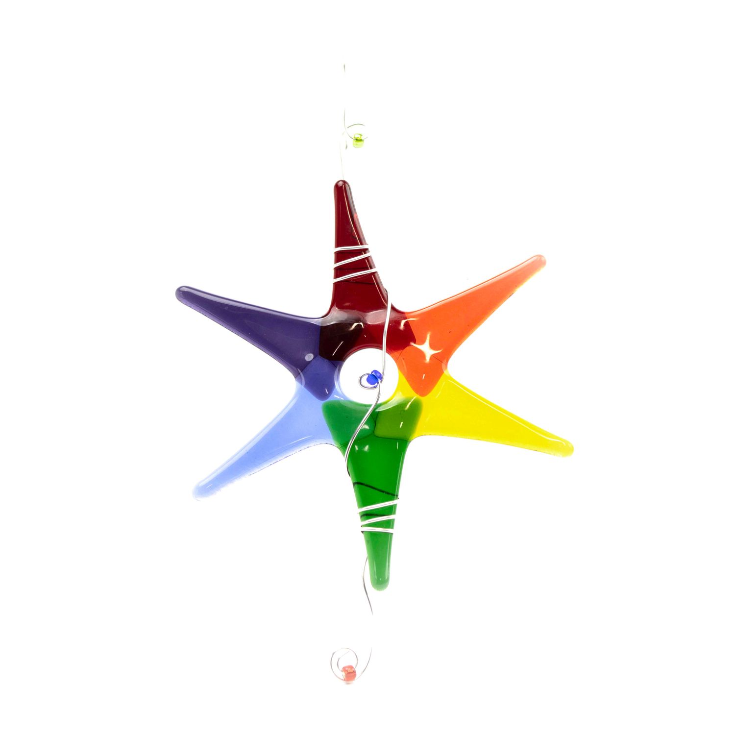 Rainbow Glass Star, large HARC412