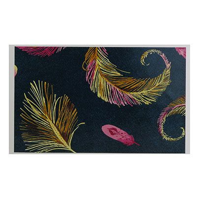 Feathers on Dark Teal, card FOWB124